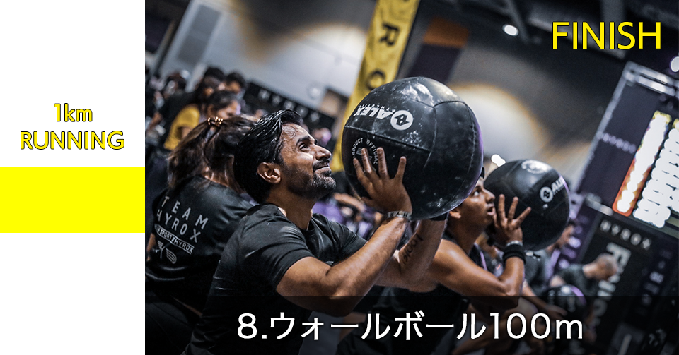 8.ウォールボール 100m